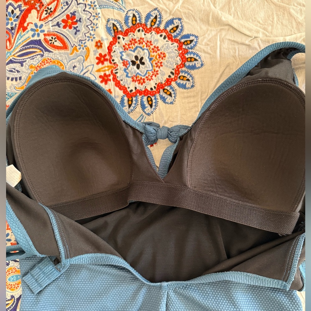 EUC Kona Sol Teal One-Piece Swimsuit Size 14W - Picture 3 of 5